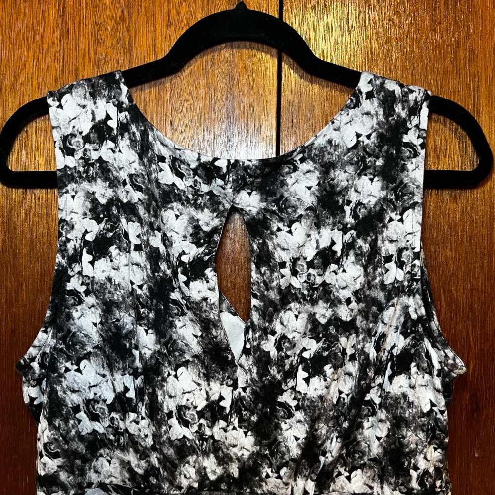 Simply Vera Vera Wang Black White Floral High Low Dress - Picture 3 of 4